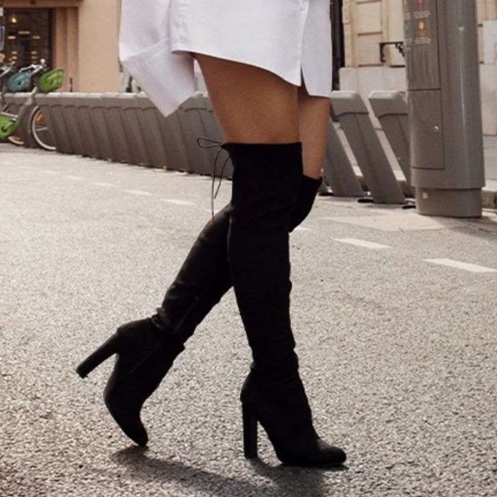Black Thigh High Boots